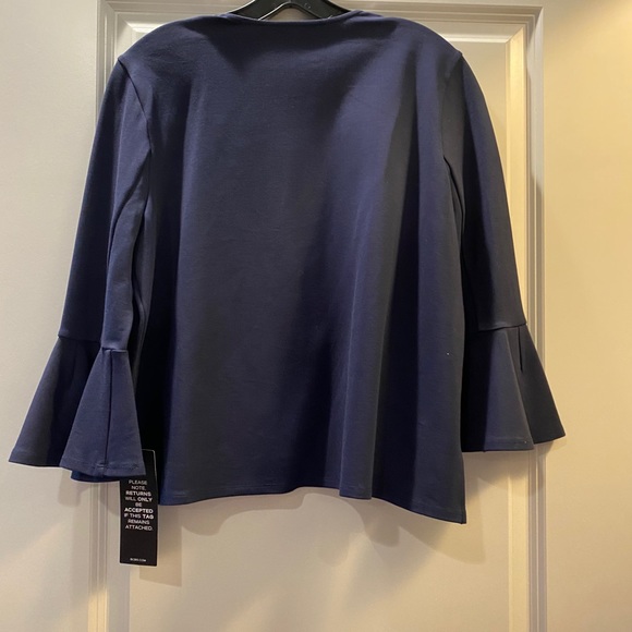BCBGMaxAzria Navy Blue Flate Sleeve Top - Picture 6 of 6